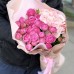 Сборный букет из пионовидных роз и гортензии